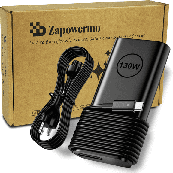 Zapowermo Laptop Charger for Dell 130W USB C Slim Adapter - XPS 15 17 9575 9500 9510 9520 9530 9700 9710 9720 9730,Precision 5470 5480 5550 5560 5530 5570 5750 5760 5770