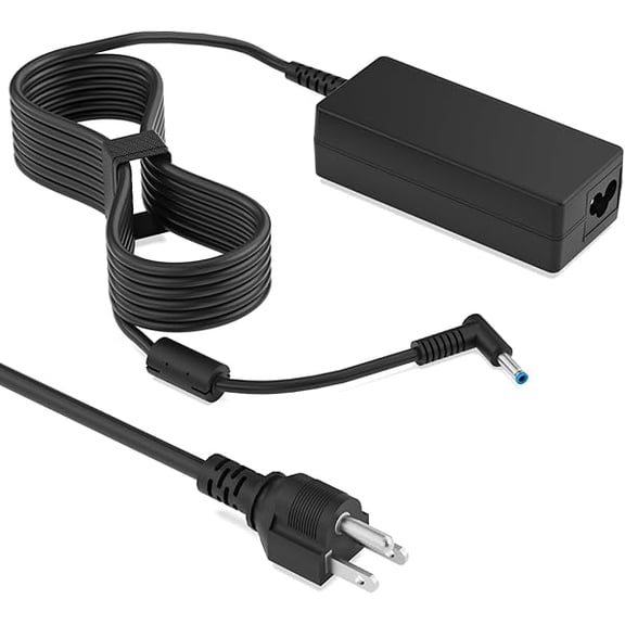 Laptop Charger for HP Laptop 65W Round Blue Tip, Replacement AC Adapter Power Supply Compatible with HP Pavilion 14/15/16, EliteBook 600/700/800, ProBook 400/600, Envy, Spectre Notebook