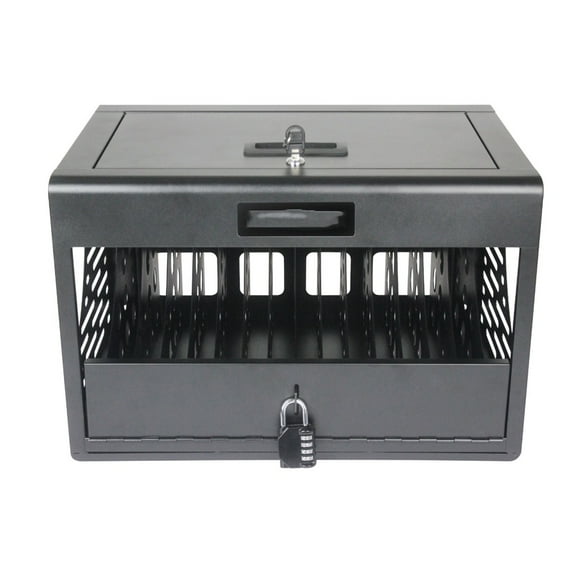 Laptop Charging Cabinet for 16 Devices, Portable Charging Station with Cord Management Design Compatible with Tablets, iPads, Chromebooks, and Laptop Computers for Classroom or Office
