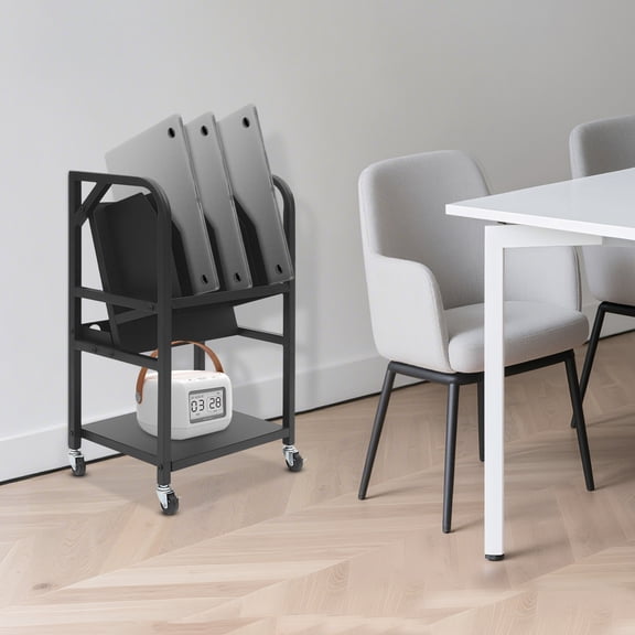 Laptop Charging Cart for 10 Device, Laptop Storage Rack, Mobile Open Charging Carts with Removable Dividers, Charging Station Storage Cart with Wheels for Office Classroom Hospital