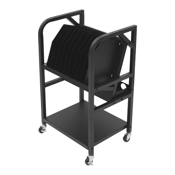 Laptop Charging Cart for 10 Device, Laptop Storage Rack, Mobile Open Charging Carts with Removable Dividers, Charging Station Storage Cart with Wheels for Office Classroom Hospital