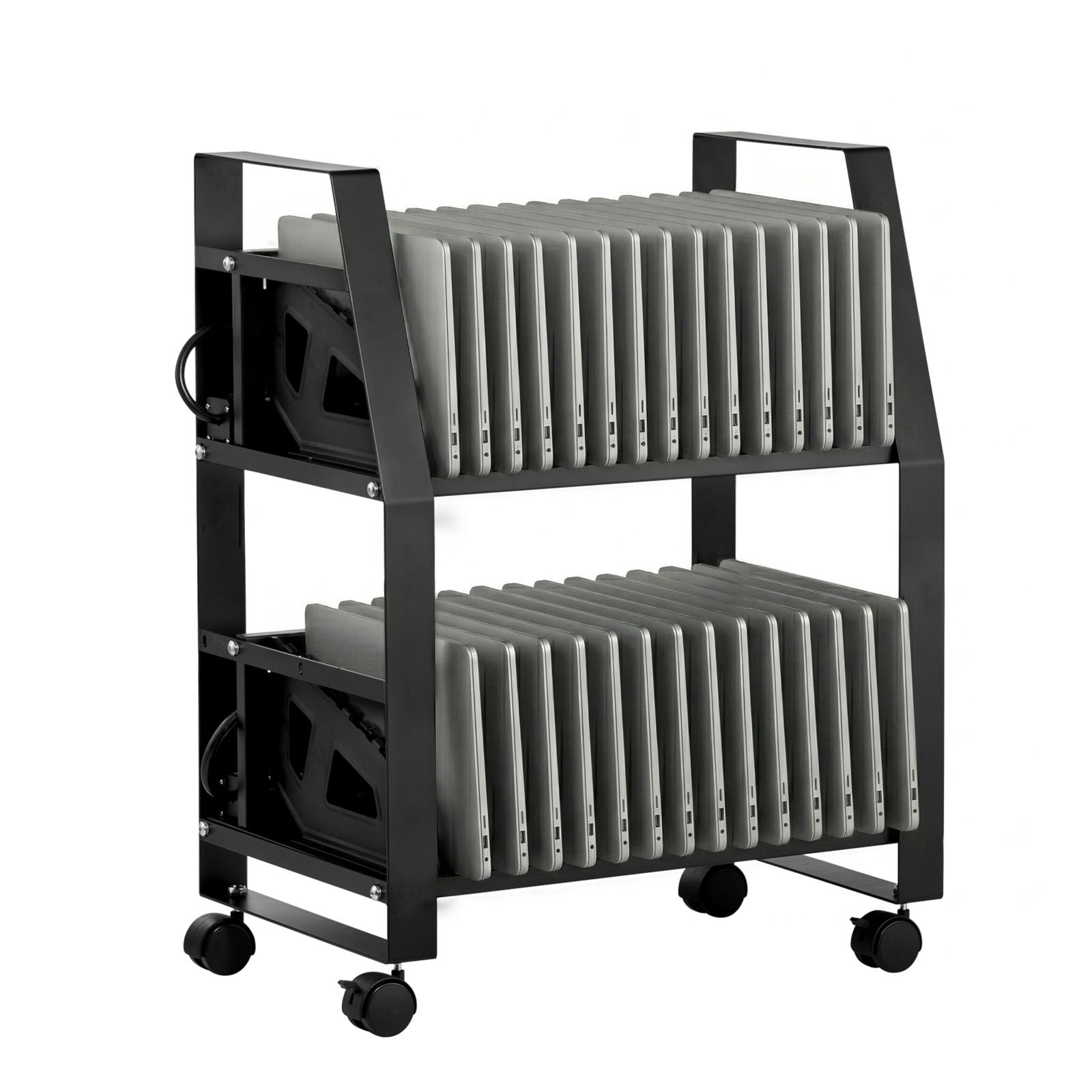 Tablet Computer Charger Laptop Charging Cart, 32 Devices Mobile Open Charging Station with ...