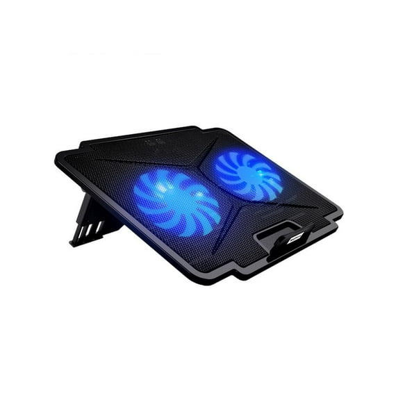 Laptop Cooler Black,Laptop Cooling Pad for 15.6 14 13 Inch, Laptop Cooler Stand with 2 Quiet Cooling Fans and Adjustable Height, Dual USB 2.0 Ports and the Wind Speed Adjustable
