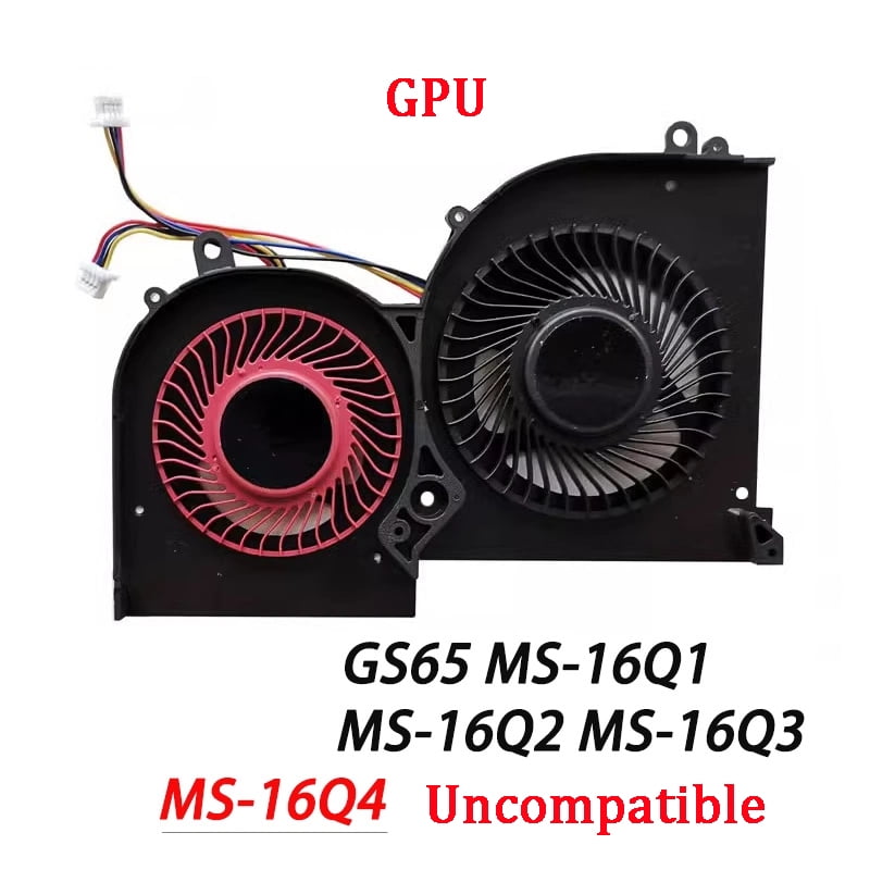 Laptop Cooler CPU GPU Cooling Fan For MSI GS65 GS65VR P65 MS-16Q2 16Q1 16Q3 MS-16Q4