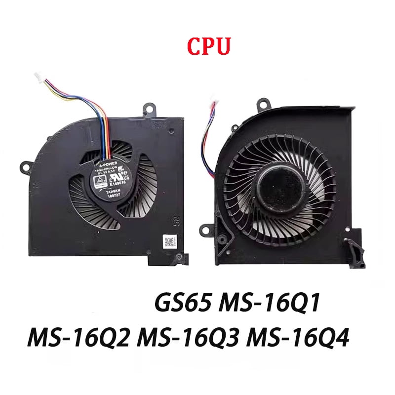 Laptop Cooler CPU GPU Cooling Fan For MSI GS65 GS65VR P65 MS-16Q2 16Q1 16Q3 MS-16Q4