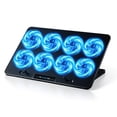 thumbnail image 1 of Gopgoy Laptop Cooling Pad for Laptops, Laptop Cooler with 8 Quiet Cooling Fans for 12''-17.3'' Laptops, 6-Level Wind Speed with LCD Display, Height Adjustable Laptop Cooling Stand, 2 USB Ports, Black, 1 of 7