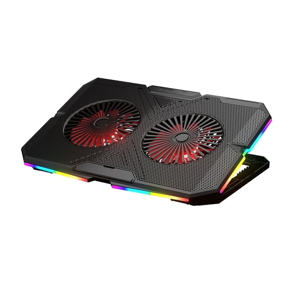 Laptop Cooling Base Portable Laptop Notebook Cooler Cooling Pad Ergonomic Ventilated with 2 LED Fits 11-18 Inches