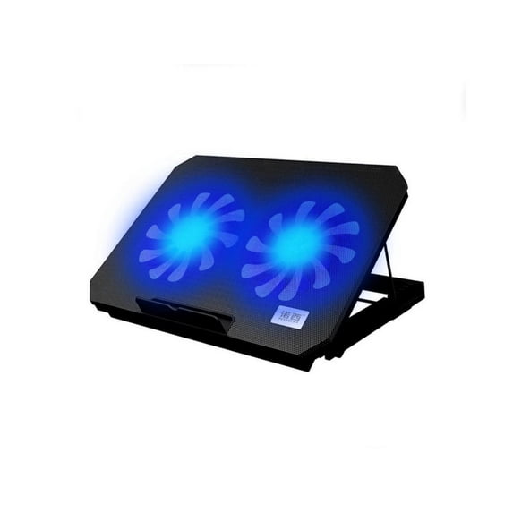 Laptop Cooling Pad 15.6 14 13 Inch (Big 2Fans Super Quiet, Double Sides Built-in USB Line, Back Feet Stand) Fit Air / Pro / MacBook