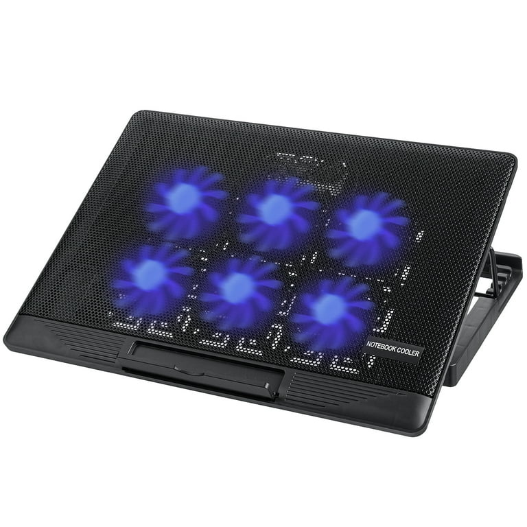 COOLCOLD 15.6-17.3 Laptop Cooling Pad with 6 Quiet Fans 2 USB