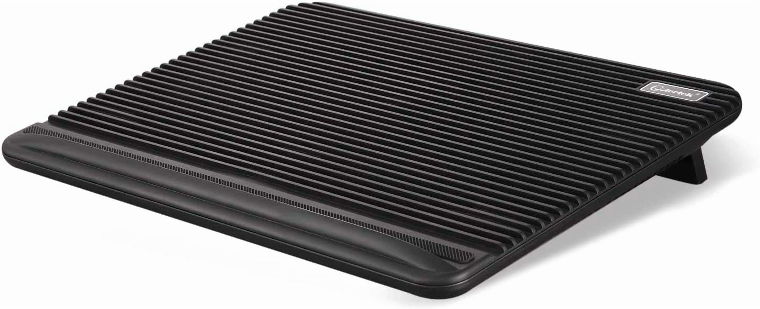 Laptop Cooling Pad, Coolert USB Powered Laptop Cooler, 2 Blue Silent Big Fans, Height Adjustable Non-Slip Laptop Stand with Dual USB 2.0 Ports, Fits 11-17 Inch Notebook - Black (N2)