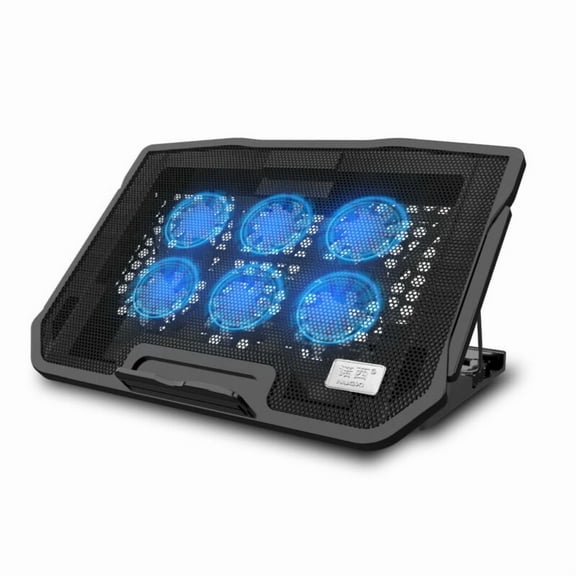 Laptop Cooling Pad, Gaming Laptop Cooler Stand For Gaming Notebook Laptop Cooler LED Fan, 6-Fans