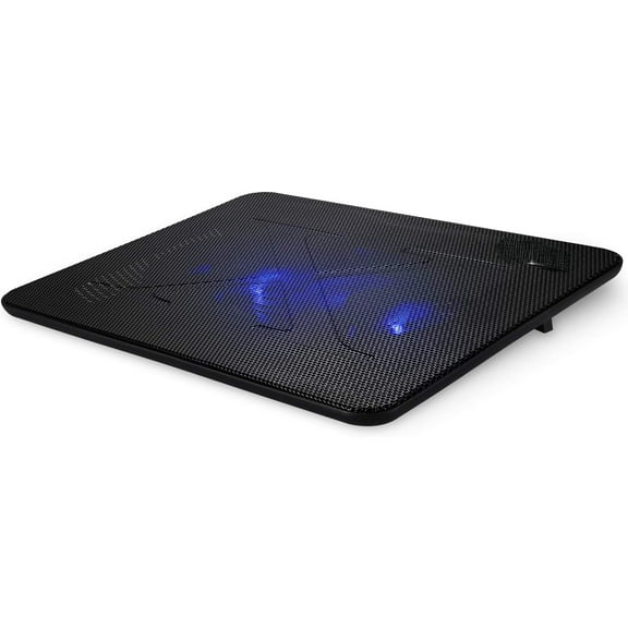 Laptop Cooling Pad,Portable Slim Quiet Laptop Notebook Cooler Cooling Pad Stand with 2 Blue LED Fans, USB Powered, Adjustable Angled, Fits 11-14 Inch Laptop