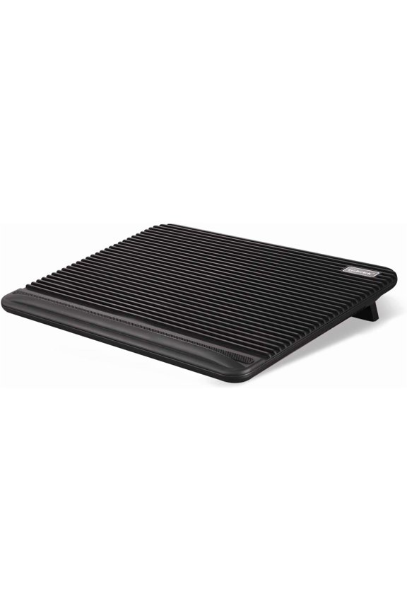 Laptop Cooling Pad, USB Powered Laptop Cooler, 2 Blue Silent Big Fans, Height Adjustable Non-Slip Laptop Stand with Dual USB 2.0 Ports, Fits 11-17 Inch Notebook - Black (N2)