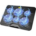 thumbnail image 1 of Laptop Cooling Pad with 6 High-Speed Fans, Computer Cooler with 7 Adjustable Angles, Compatible with 13-17.3 Inch Laptops, 1 of 4