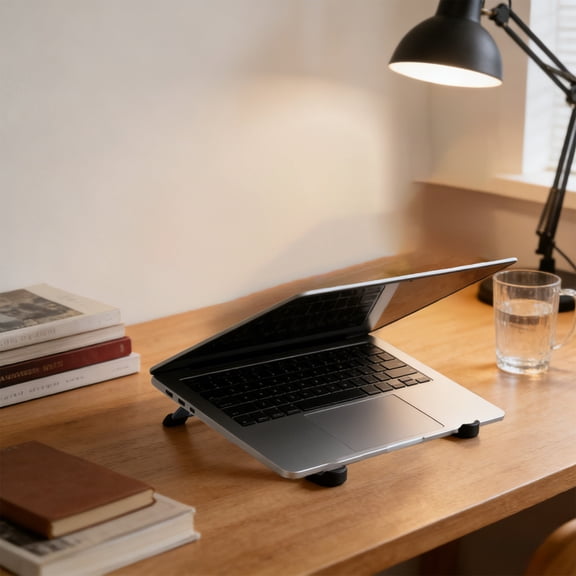 Laptop Cooling Stand, Aluminum Alloy Foldable Riser, Desktop Portable Height Increasing Holder, Gaming Tablet Support Bracket for Office, Home, Desk & Heat Dissipation