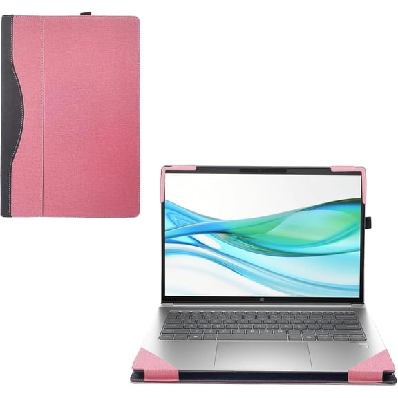 Laptop Cover Case for 14-inch HP ProBook 440 G11 / ProBook 445 G11 Notebook PC (NOT Working with Other HP Models). 2-in-1 PU Leather Detachable Notebook Sleeve