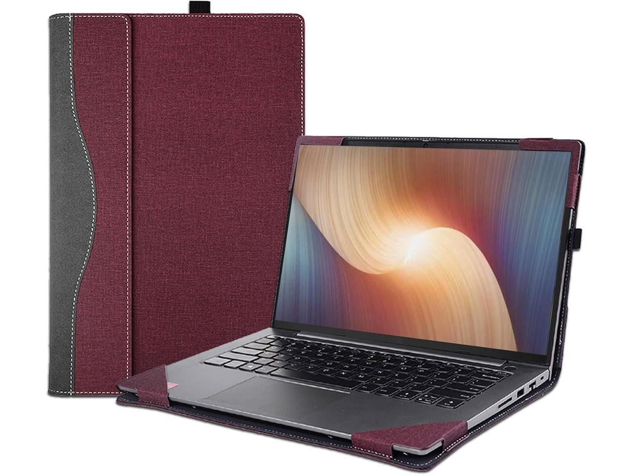 Laptop Cover Case for 15.6 inch Lenovo Ideapad 5 15ABA7 15IAU7 & for Ideapad 5 15ARE05 15ALC05 15ITL05 15IIL05, Detachable PU Leather Protective Shell Laptop Sleeve Accessory with Pencil Holder