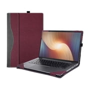 Laptop Cover Case for 15.6 inch Lenovo Ideapad 5 15ABA7 15IAU7 & for Ideapad 5 15ARE05 15ALC05 15ITL05 15IIL05, Detachable PU Leather Protective Shell Laptop Sleeve Accessory with Pencil Holder