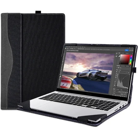 Laptop Cover Case for 15.6 inch Samsung Galaxy Book 4/3 /2 & 15.6'' Galaxy Book 4/3 /2 360 & for 15.6inch Galaxy Book 2/3 Pro 360,Detachable PU Leather Protective Sleeve Bag Accessories