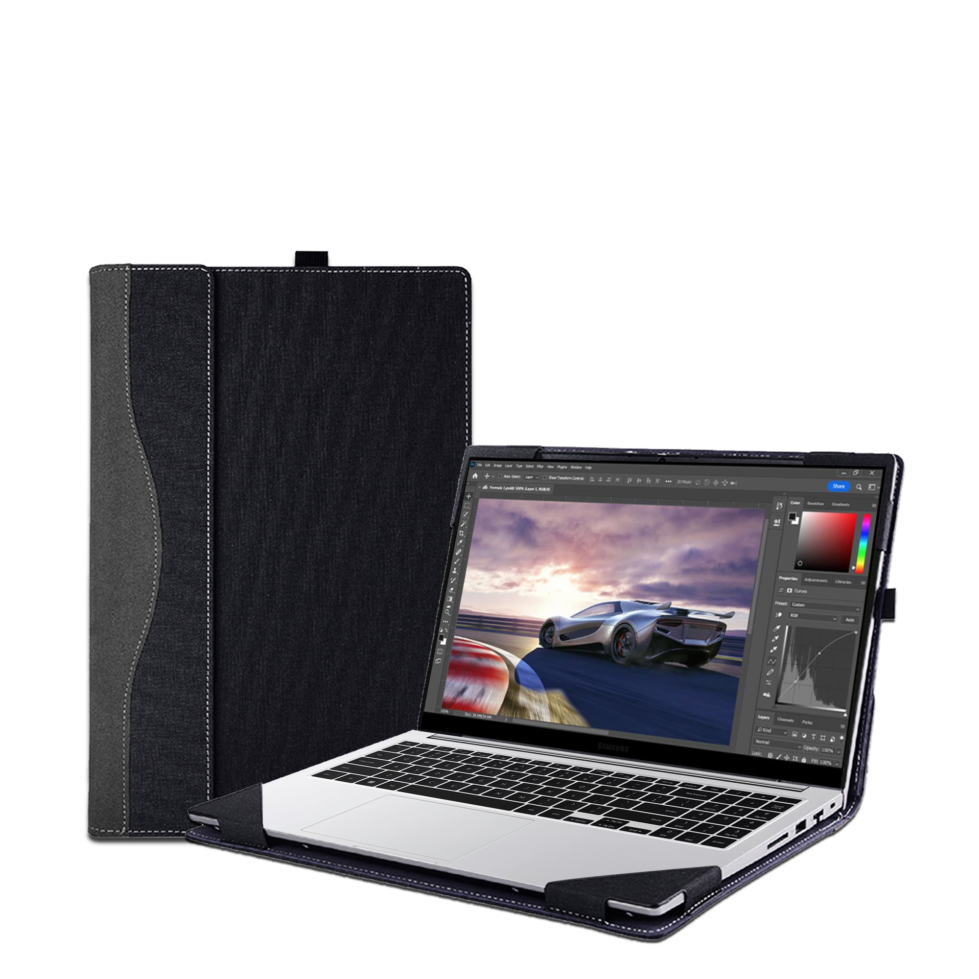Laptop Cover Case for 15.6 inch Samsung Galaxy Book 4 /3 /2 & 15.6'' Galaxy Book 4 /3 /2 360 & for 15.6inch Galaxy Book 2/3 Pro 360,Detachable PU leather Protective Sleeve Bag Accessories