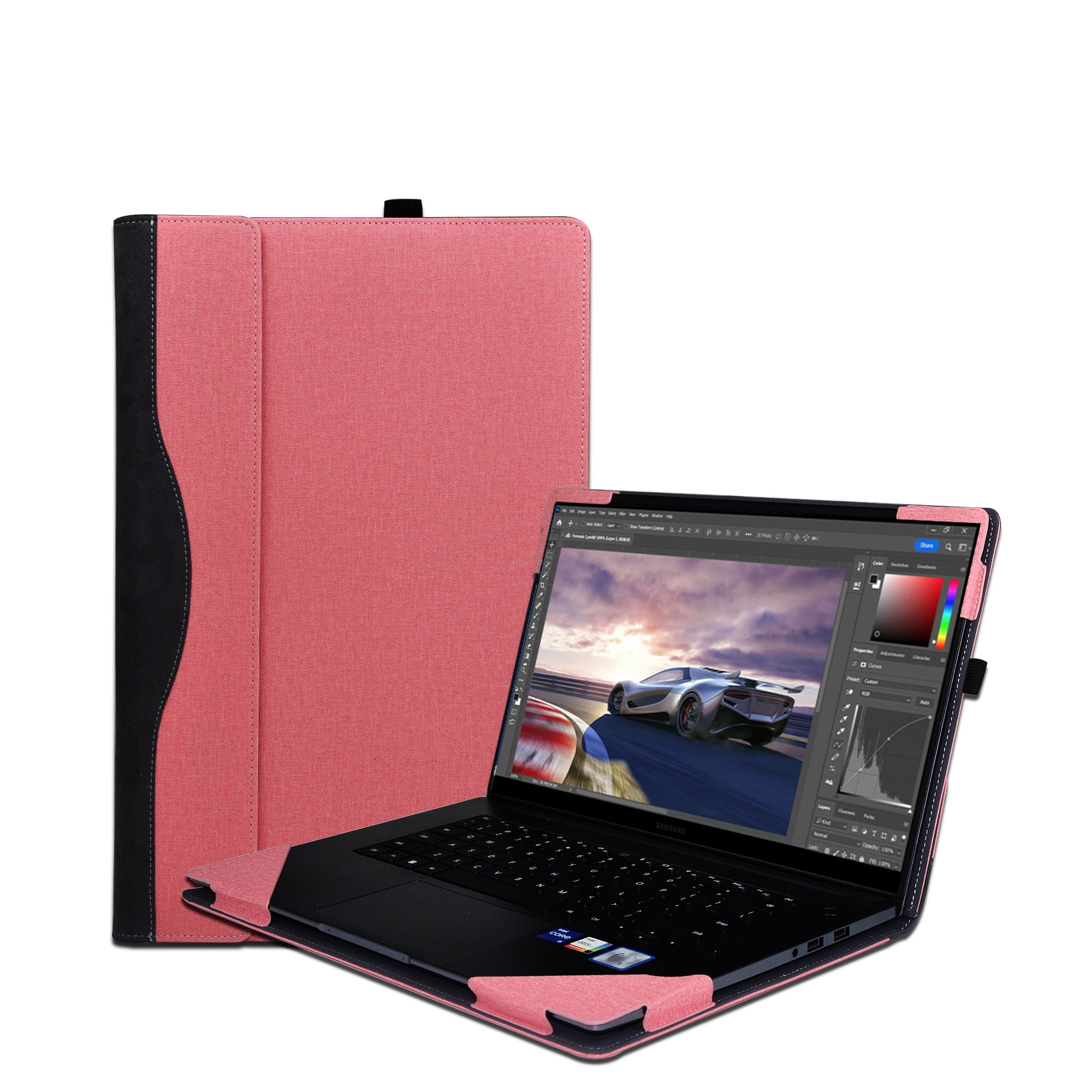 Laptop Cover Case for 15.6 inch Samsung Galaxy Book 4 /3 /2 & 15.6'' Galaxy Book 4 /3 /2 360 & for 15.6inch Galaxy Book 2/3 Pro 360,Detachable PU leather Protective Sleeve Bag Accessories