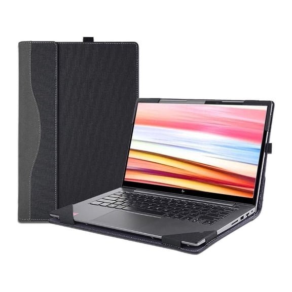 Laptop Cover Case for 16 inch HP Spectre x360 16-f 16t-f & HP Envy 16-h 16t-h, PU Leather Protective Shell Detachable Laptop Bag Accessory with Pencil Holder