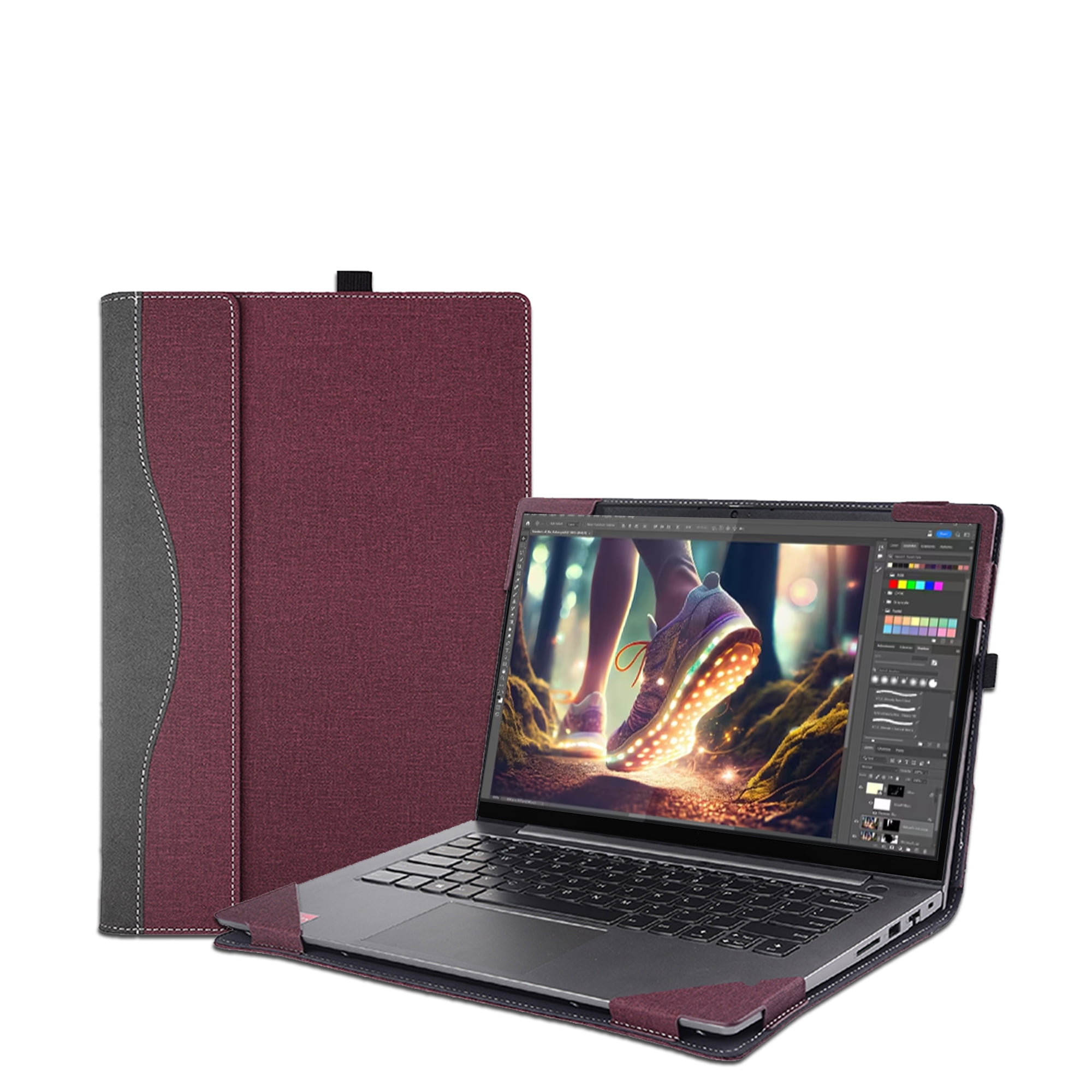 Laptop Cover Case for 16 inch Lenovo Yoga 7 2-in-1 16AHP9/16IML9 & Yoga 7 16'' Series &Yoga Slim 7 Pro 16ACH6 16ARH7 16IAH7，PU leather Protective Shell Detachable laptop Bag Accessory