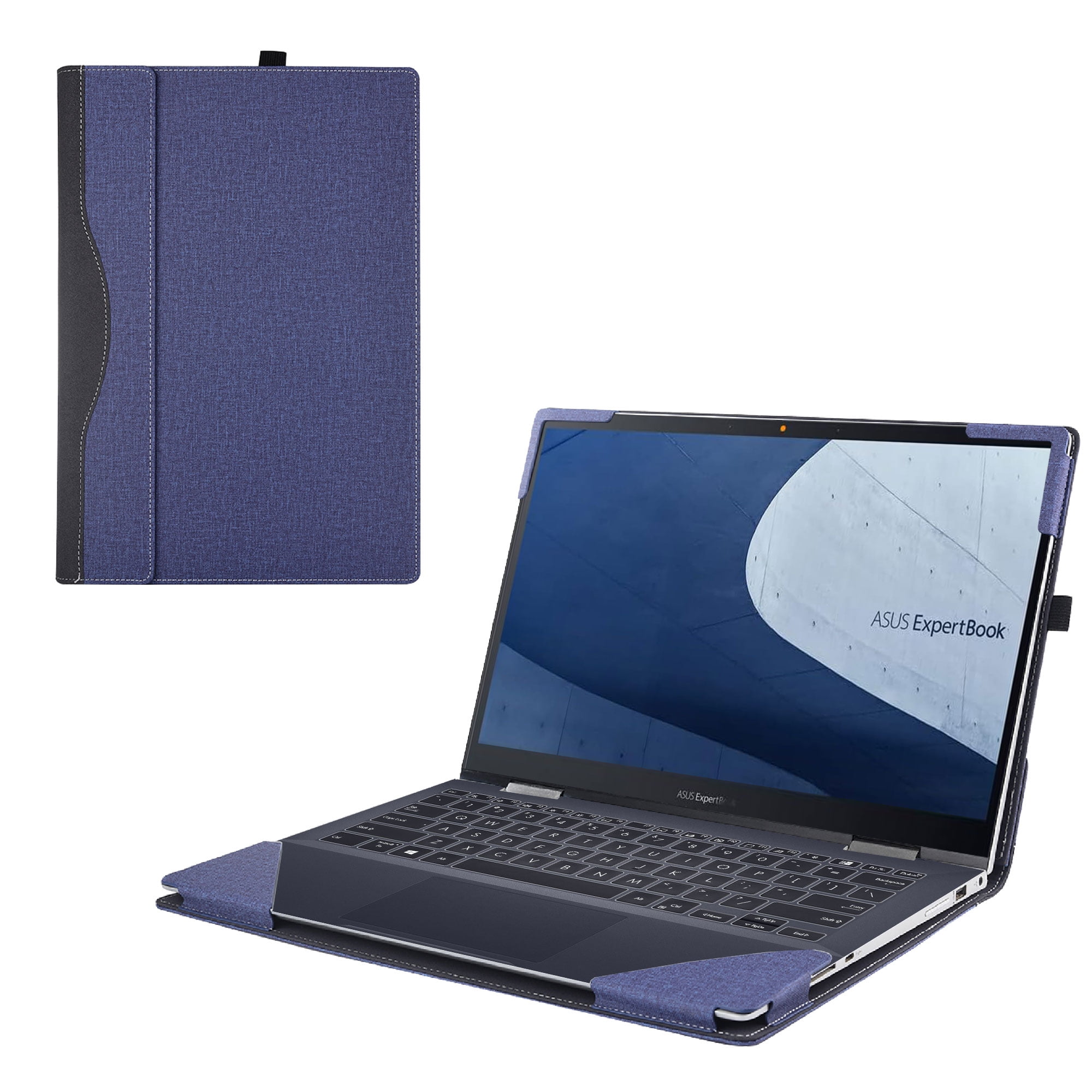 Laptop Cover Case for ASUS ExpertBook B5 Flip 13.3-inch [not Compatible with Any Other Model] 2-in-1 PU Leather Detachable Notebook Sleeve Computer Bag Protective(Blue)