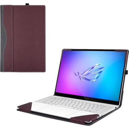 Laptop Cover Case for ASUS ROG Zephyrus G16 16 inch 2024 2025 [not Compatible with Any Other Model] 2-in-1 PU Leather Detachable Notebook Sleeve Computer Bag Protective Cover