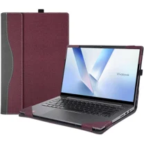 Laptop Cover Case for ASUS Vivobook 16 (M1607 / X1607) and S16 (M3607 /S3607) Sleeve,PU Leather Protective Shell Detachable Notebook PC Bag Accessories