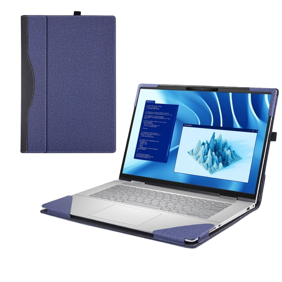 Laptop Cover Case for Dell Latitude 7455/7450/7440 14 inch[not Compatible with Any Other Model] .2-in-1 PU Leather Detachable Notebook Sleeve Computer Bag Protective