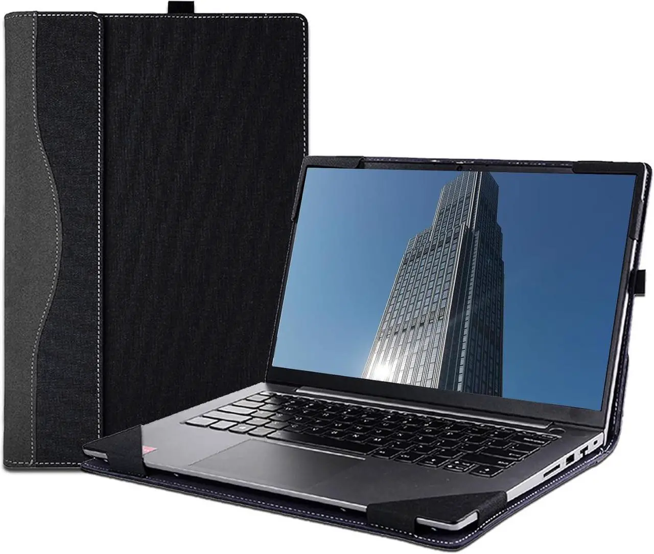 Laptop Cover Case for Lenovo IdeaPad Slim 3 14AHP10 /14IRH10 & for Lenovo IdeaPad Slim 5 14AHP10 /14IRH10 Sleeve,PU Leather Bag Notebook PC Protective Shell with Pen Holder