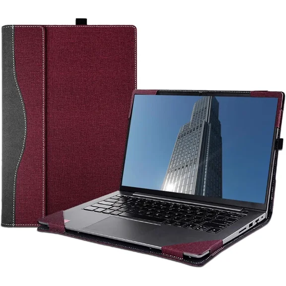 Laptop Cover Case for Lenovo IdeaPad Slim 3 14AHP10 /14IRH10 & for Lenovo IdeaPad Slim 5 14AHP10 /14IRH10 Sleeve,PU Leather Bag Notebook PC Protective Shell with Pen Holder