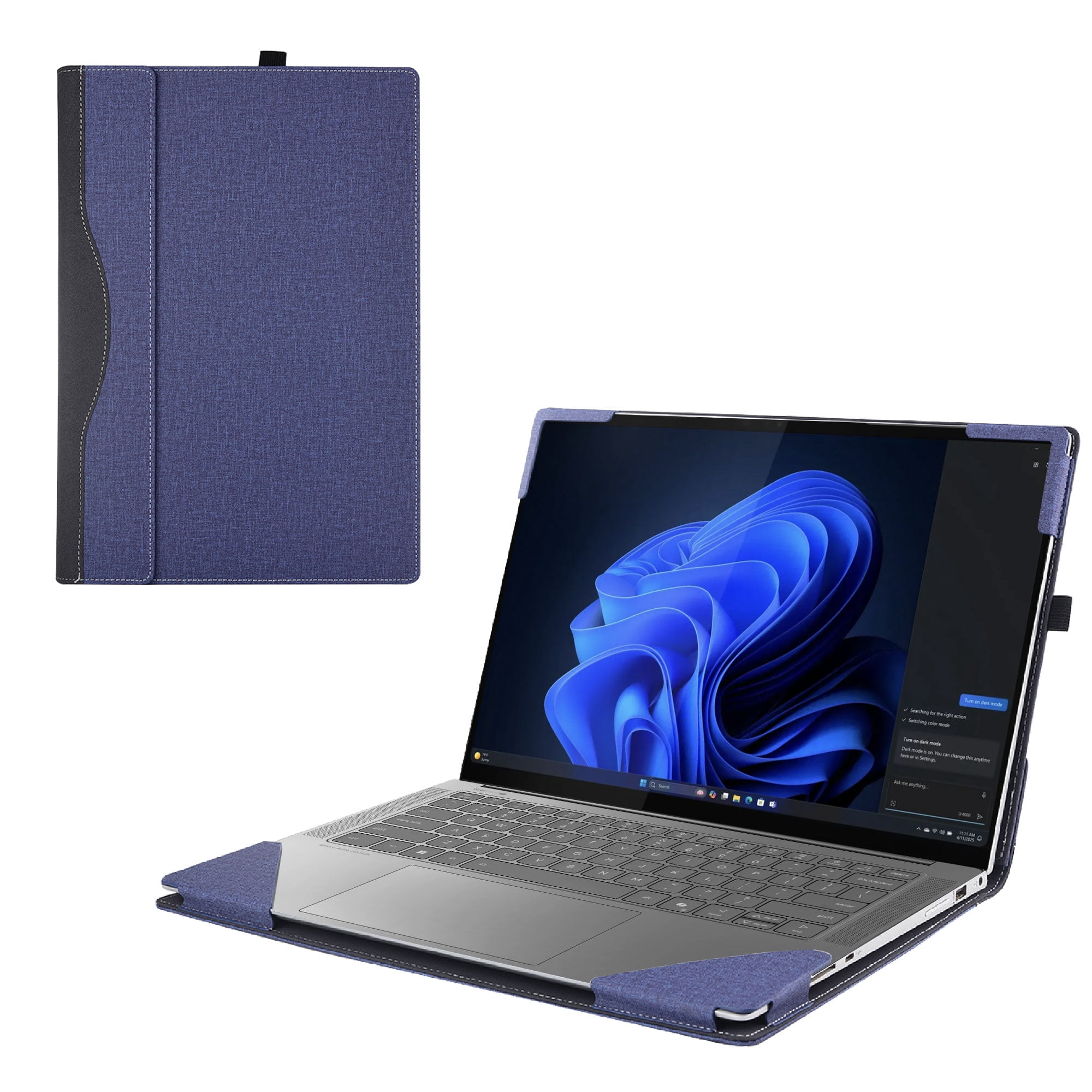 Laptop Cover Case Only for Lenovo Yoga Pro 7 14AKP10/14IAH10 14” [not Compatible with Any Other Model] .2-in-1 PU Leather Detachable Notebook Sleeve(Blue)