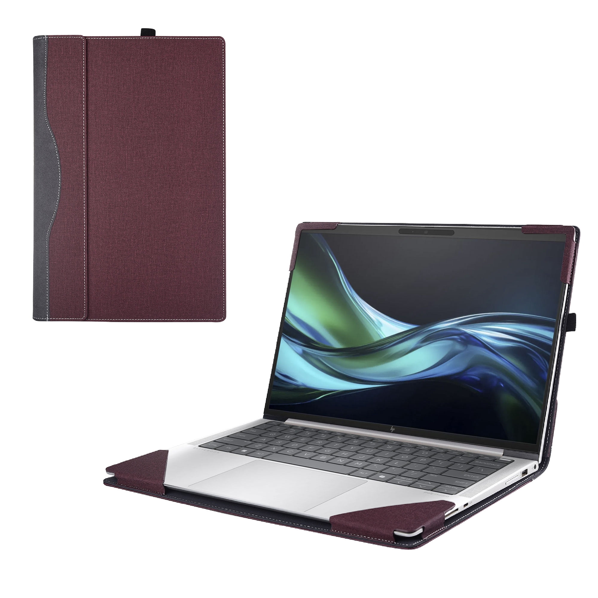 Laptop Cover Case Only for HP EliteBook 1040 G11 14inch [Not Compatible with Any Other HP Models] PU Leather Detachable Notebook Sleeve