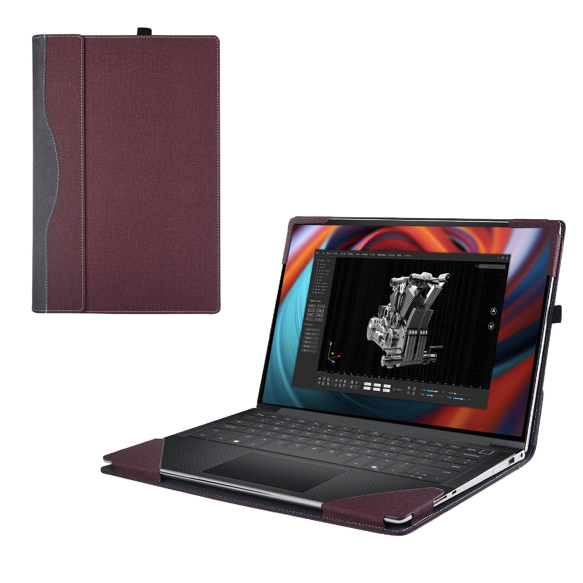 Laptop Cover Case for Dell Precision 5490/5480 /5470 14inch [NOT Working with Other Dell Models] .2-in-1 PU Leather Detachable Notebook Sleeve