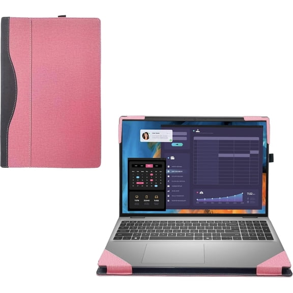 Laptop Cover Case for Dell Vostro 5640/5630/5620 16" Notebook PC (NOT Working with Other Dell Models). 2-in-1 PU Leather Detachable Notebook Sleeve
