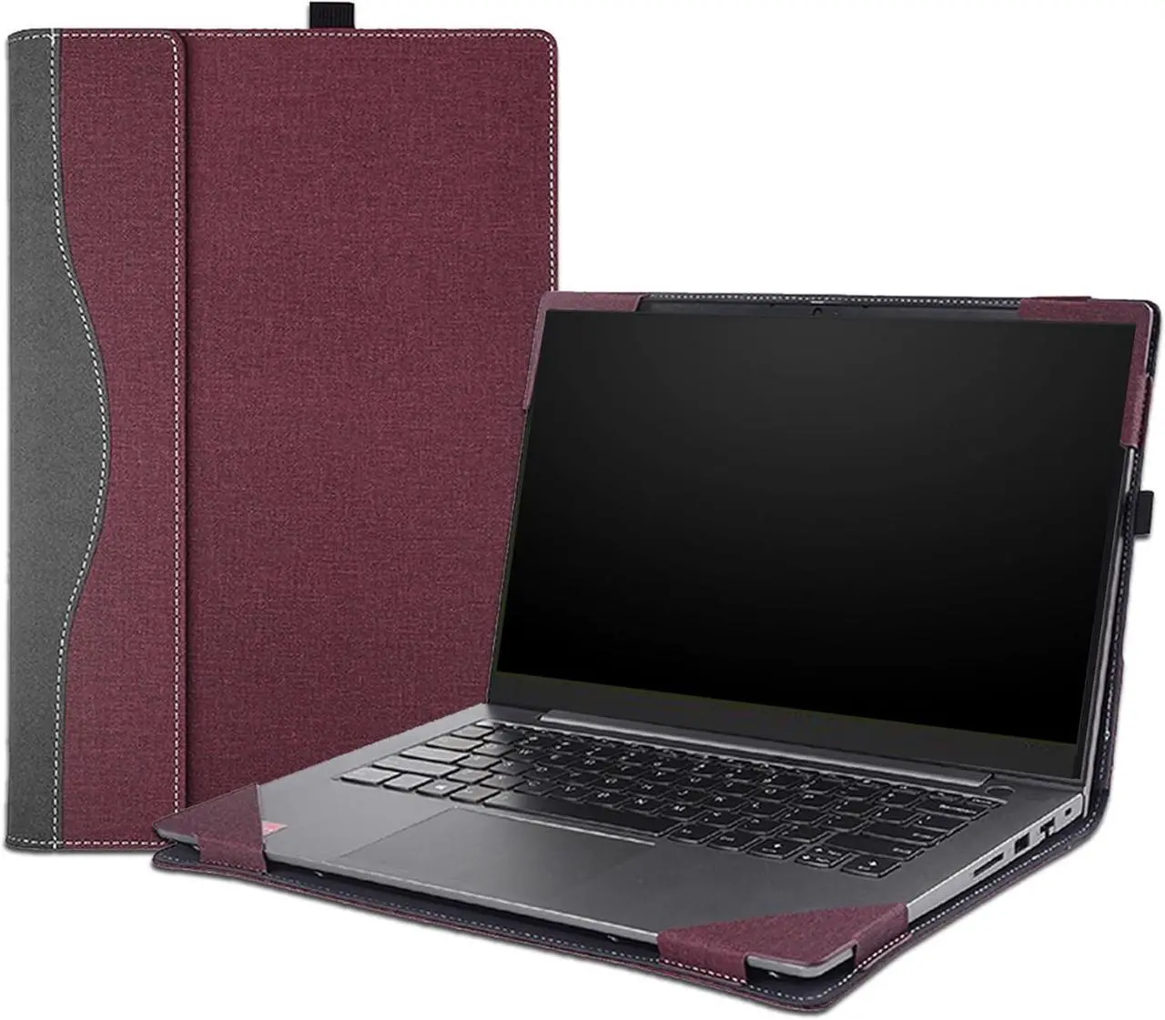 Laptop Cover Case for HP 240 14 inch G10 & for HP 245 14 inch G10 Notebook PC Sleeve,PU Leather Detachable Protective Case Bag Accessories