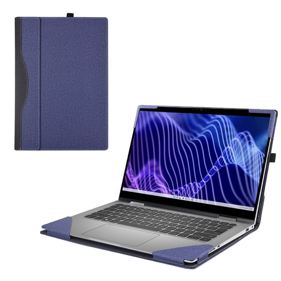 Laptop Cover for Dell Latitude 3340 13.3inch 2023-2024 Notebook PC [NOT Working with Other DELL Models].2-in-1 Detachable PU Leather Notebook Sleeve(Blue)