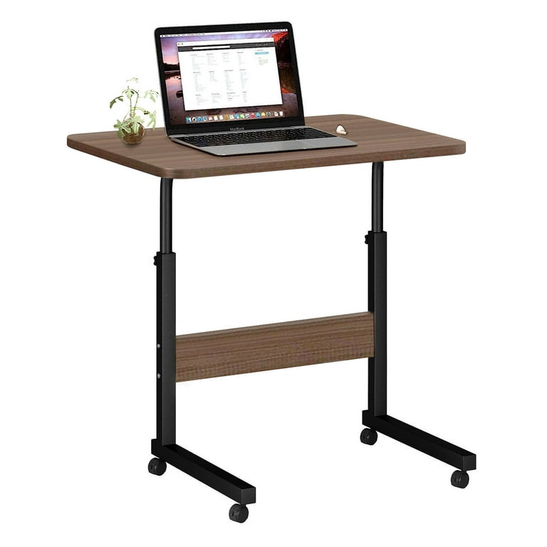 HadinEEon Adjustable Laptop Desk on Wheels Bronze