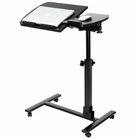 Laptop Desk Angle Height Adjustable Rolling Cart Over Bed Hospital Table Stand