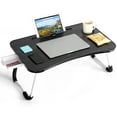 thumbnail image 1 of Laptop Desk for Bed ,WLRETMCI Lap Desks for Bed Tray Table with Drawer,Portable Laptop Desk Table for Eating Writing Reading Notebook Holder & Stand for Sofa Couch Floor, 1 of 7