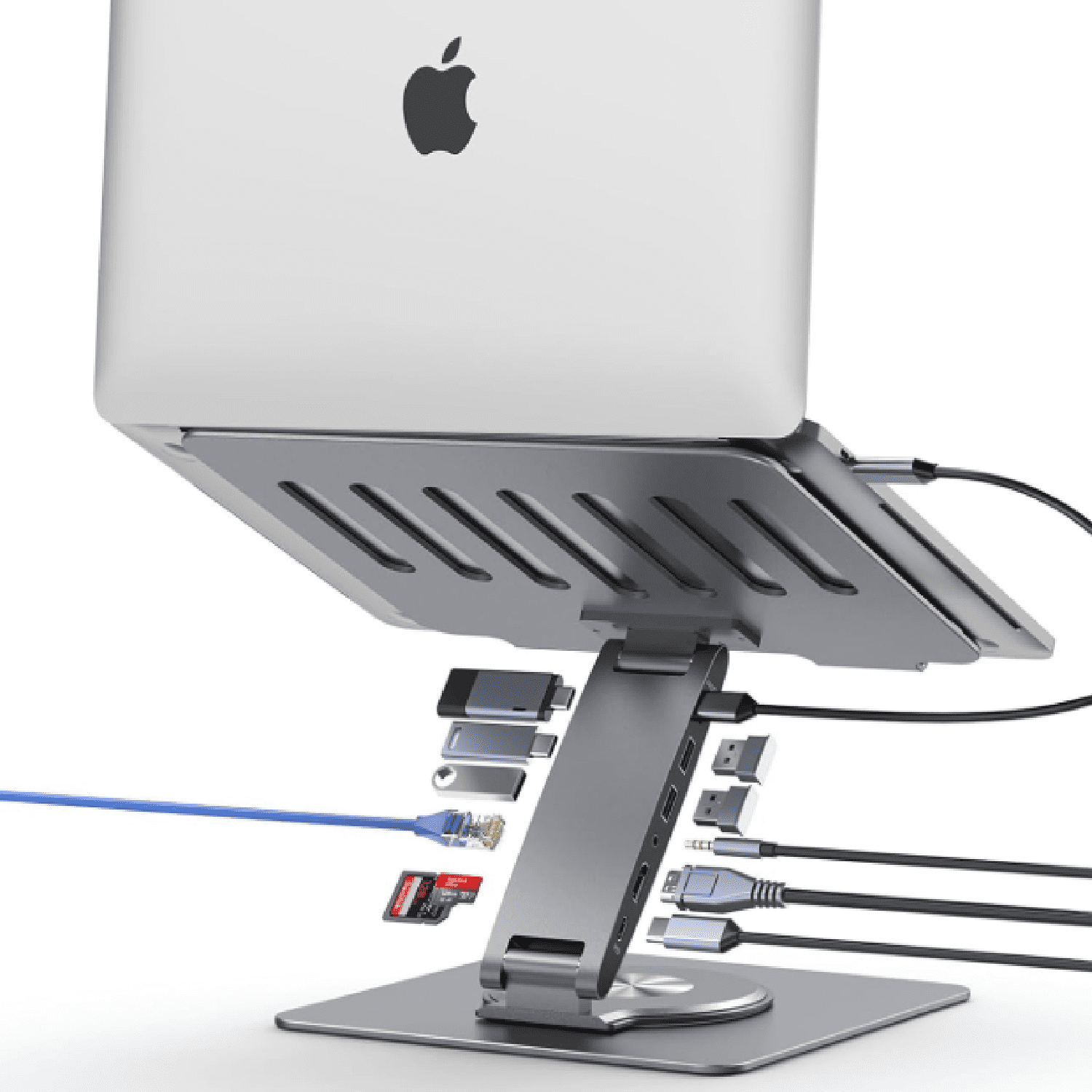 HC 11-in-1 USB C Hub 360 0 Rotatable Laptop Stand - View #5