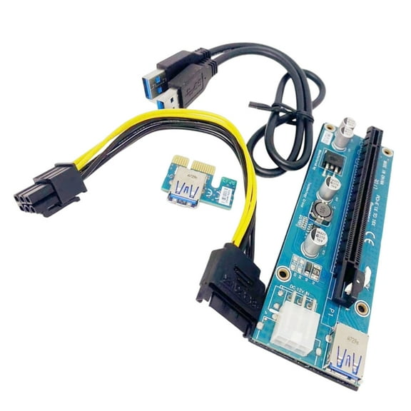 Laptop External Graphics Card Dock PCIe 1X To 16X Card Bracket Card USB3.0 Power Cable for Laptop Mining Installation