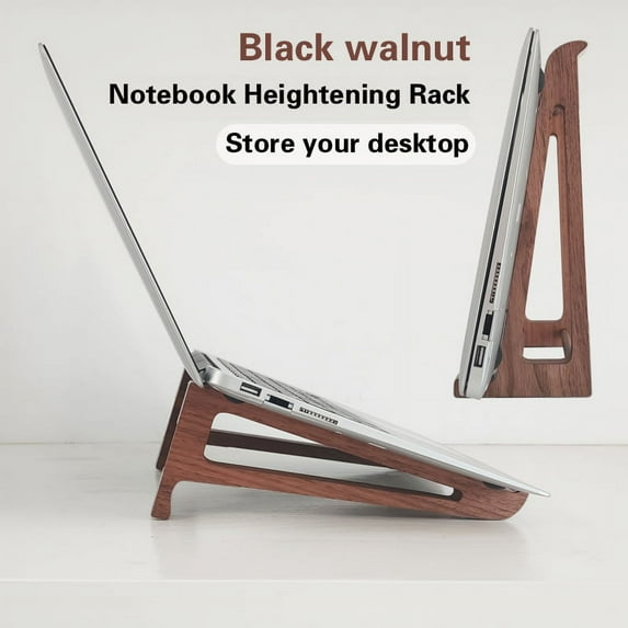 Laptop Holder Wood for MacBook and All Laptops under 17.4 in