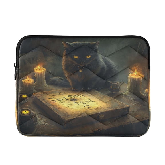 Laptop Inner Case 13.4x10.2In Laptop Case Is Suitable For 13-14In Laptop For Work Travel Outdoors Beautiful Black Cat