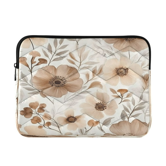 Laptop Inner Case 13.4x10.2In Laptop Case Is Suitable For 13-14In Laptop For Work Travel Outdoors Beautiful Gray Flowers