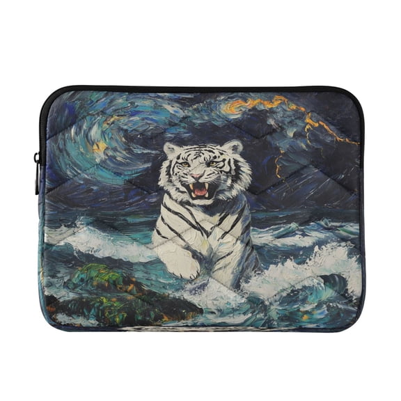 Laptop Inner Case 13.4x10.2In Laptop Case Is Suitable For 13-14In Laptop For Work Travel Outdoors Beautiful White Tiger