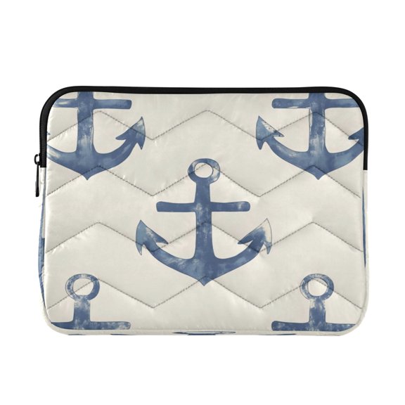 Laptop Inner Case 13.4x10.2In Laptop Case Is Suitable For 13-14In Laptop For Work Travel Outdoors Blue Anchor