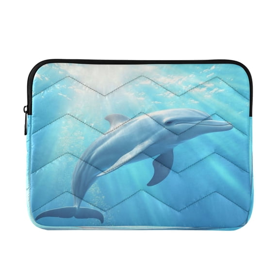 Laptop Inner Case 13.4x10.2In Laptop Case Is Suitable For 13-14In Laptop For Work Travel Outdoors Blue Dolphin Pattern
